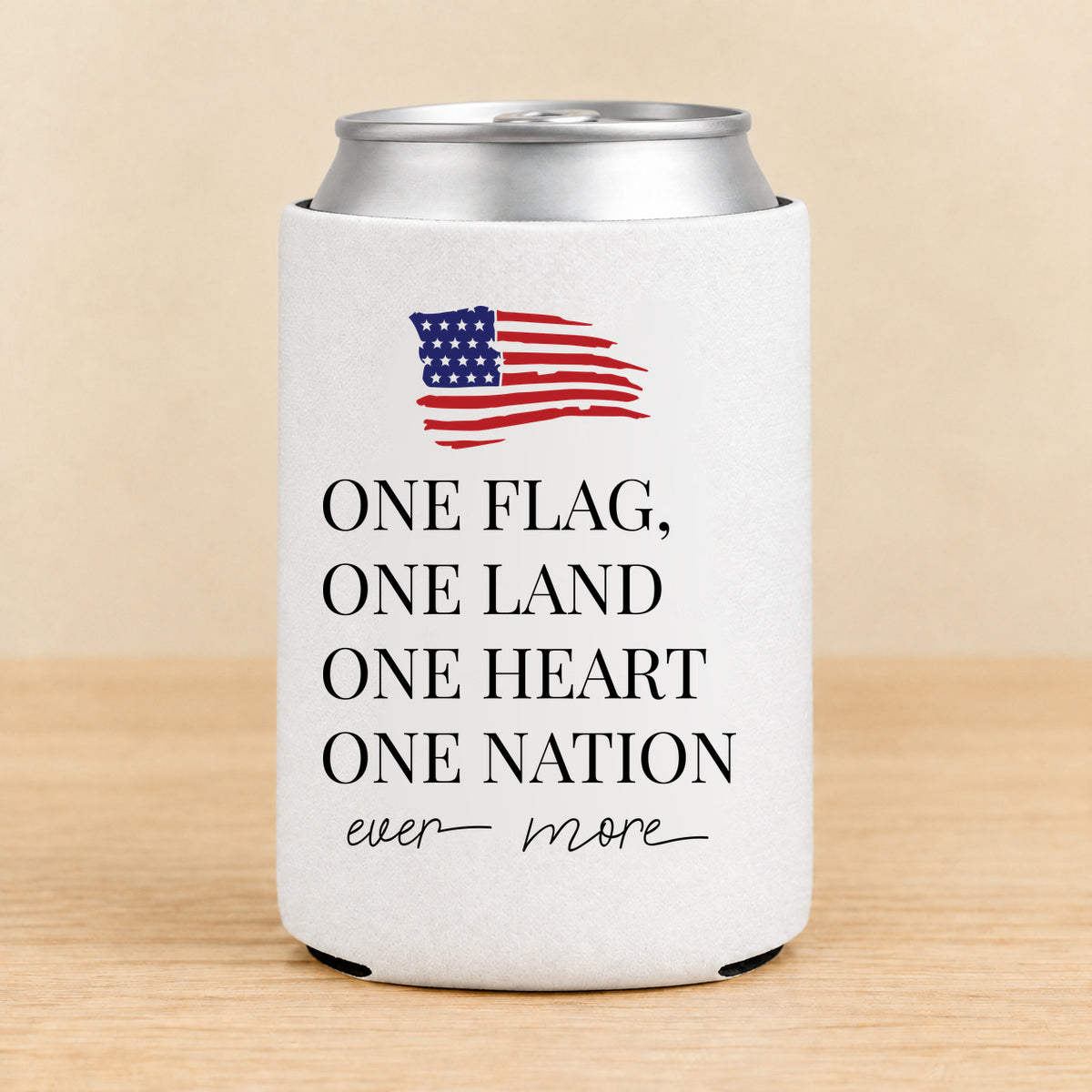 One Flag One Land One Heart One Nation — Regular Can Koozie