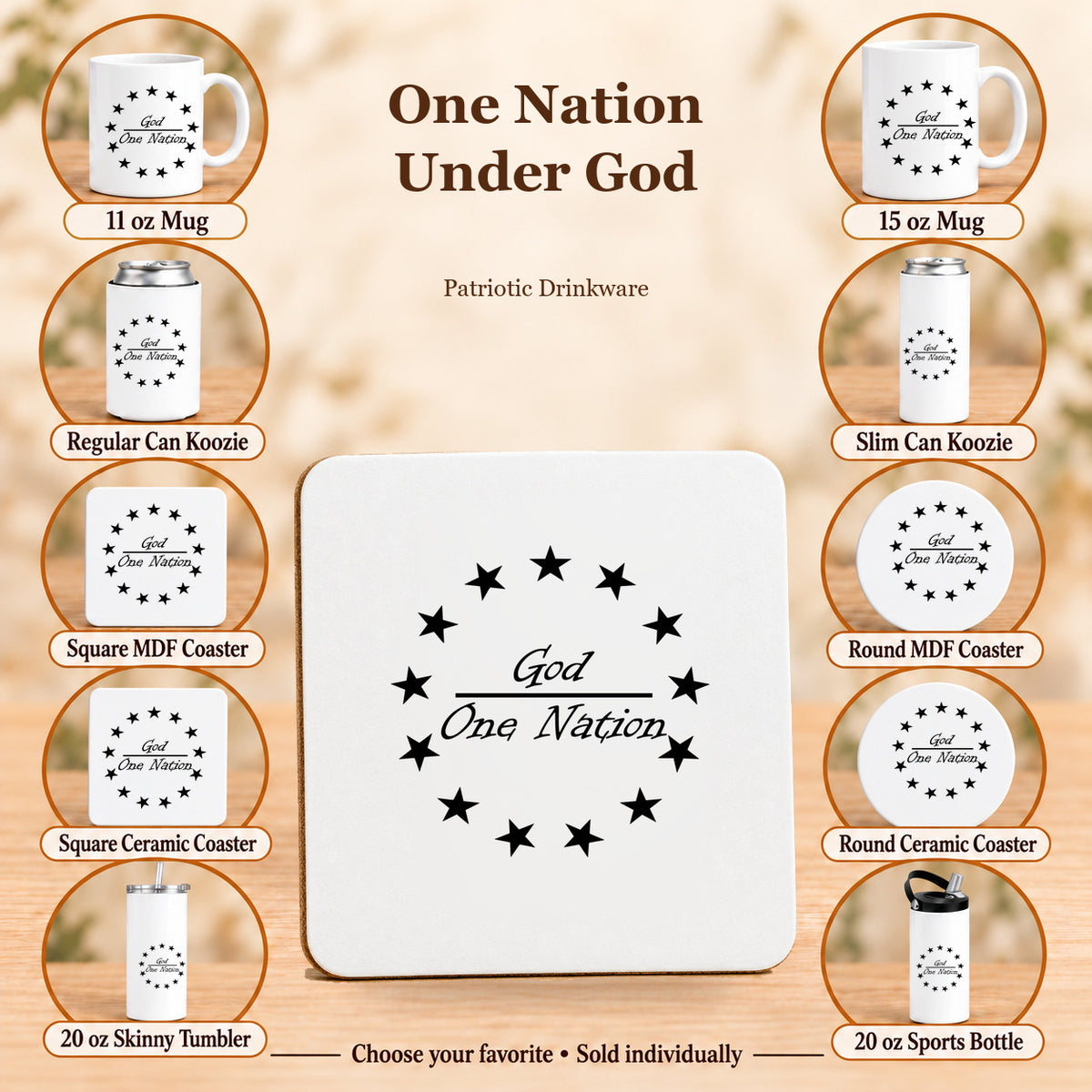 One Nation Under God — All 10 drinkware options