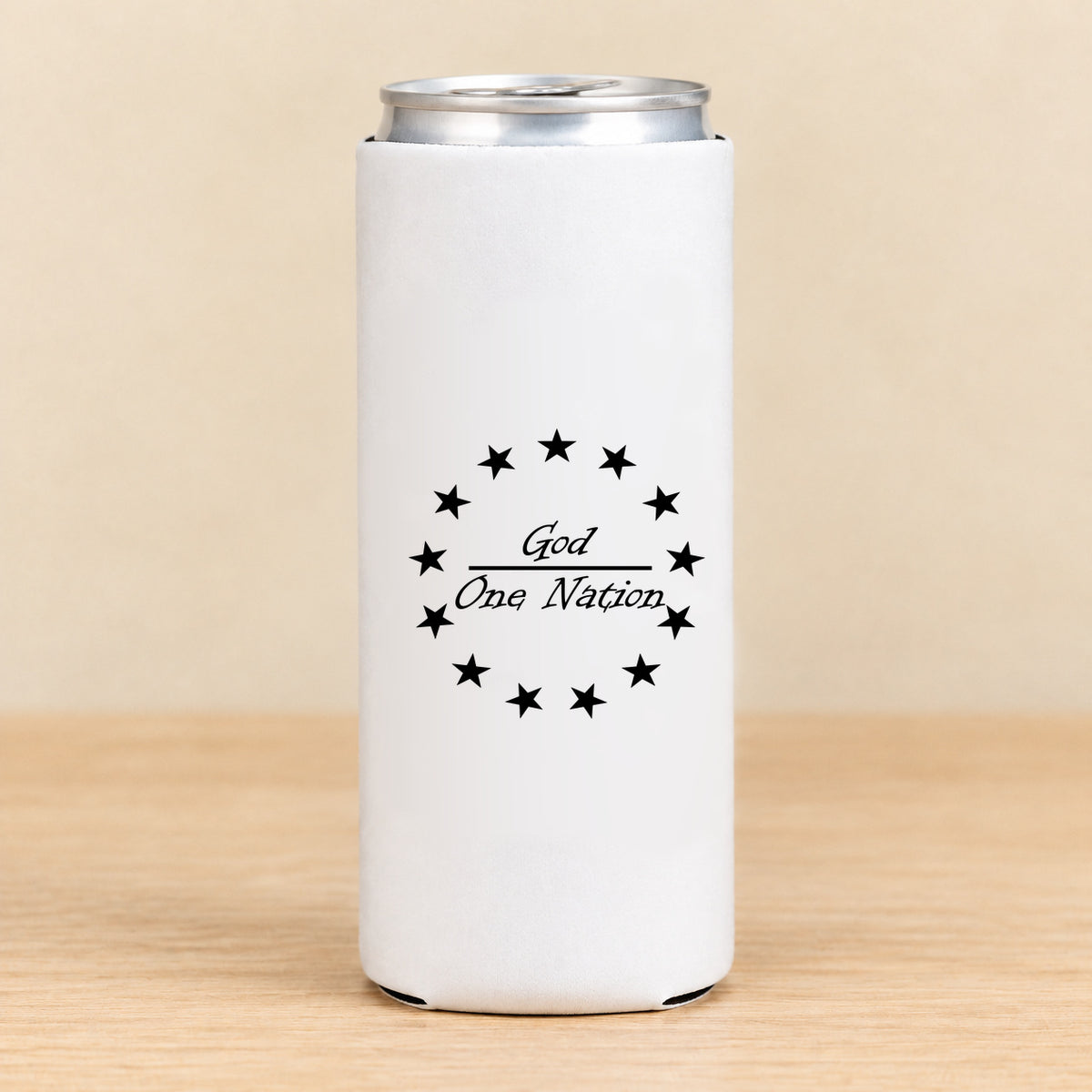 One Nation Under God — Slim Can Koozie