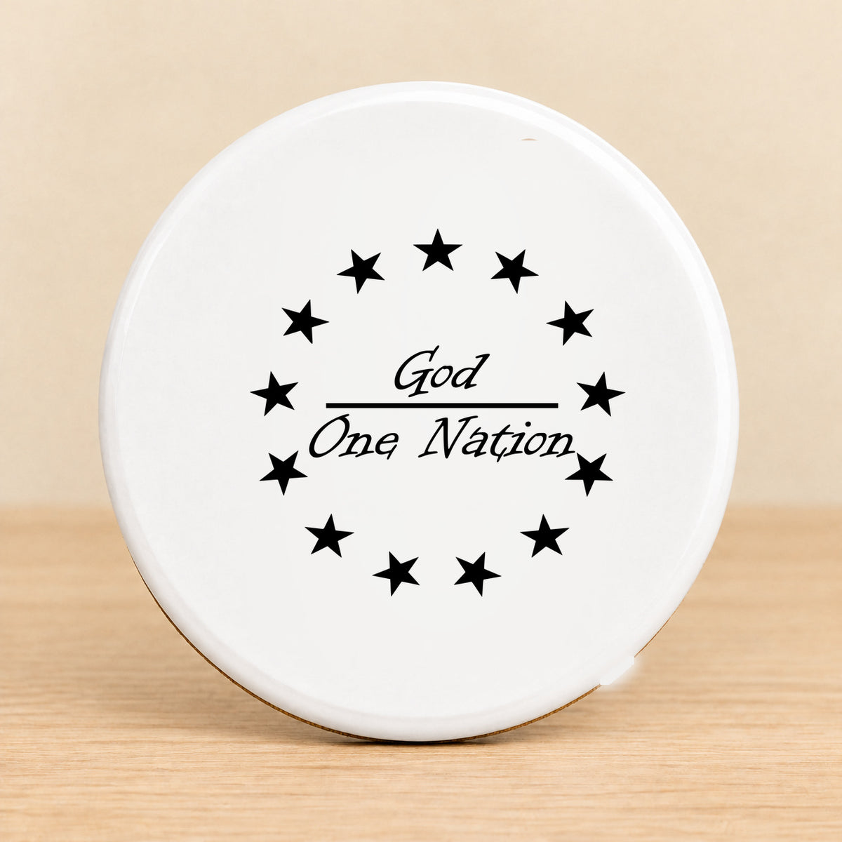 One Nation Under God — Round Ceramic Coaster
