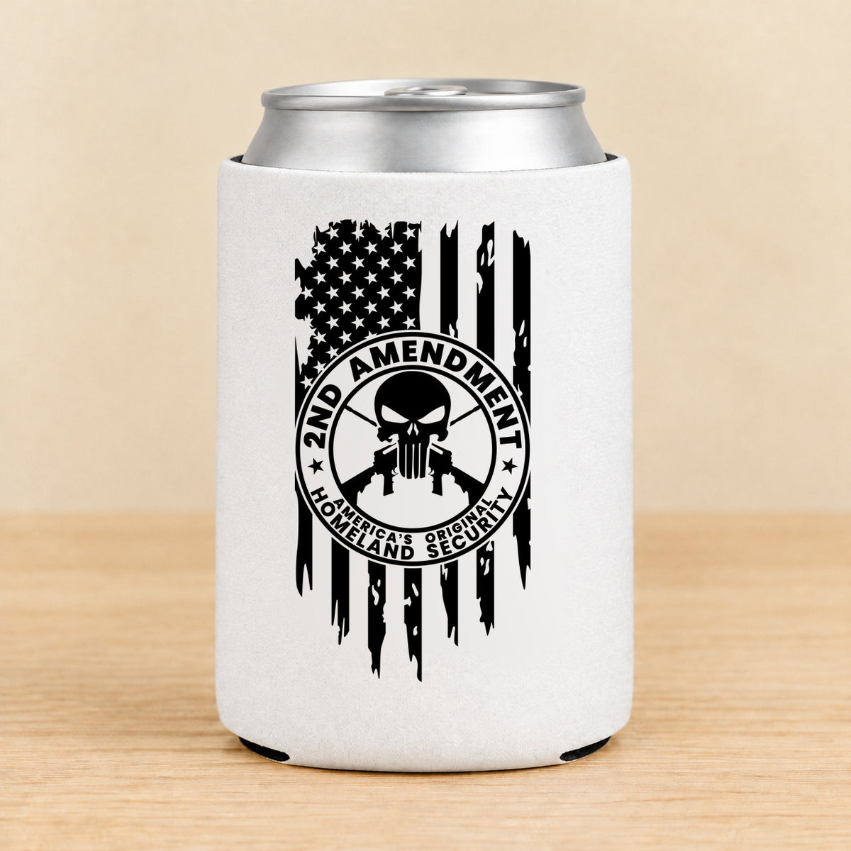 One Nation Under God Second Amendment — Regular Can Koozie