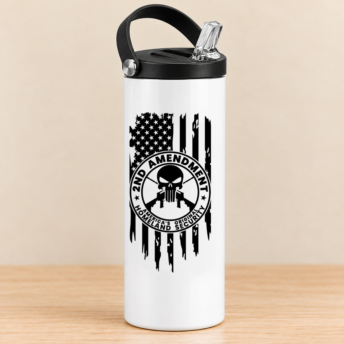 One Nation Under God Second Amendment — 20 oz Sports Bottle