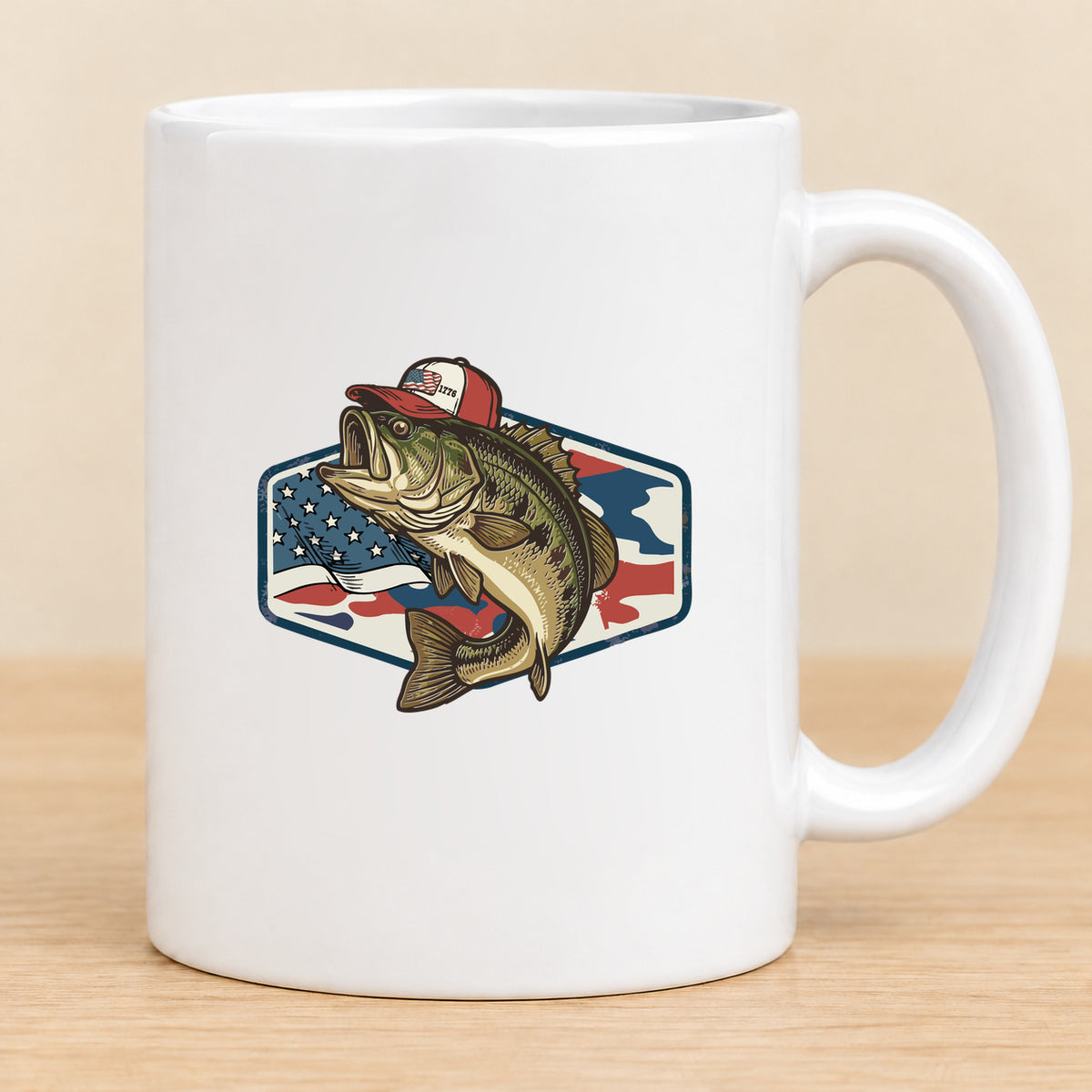 Patriotic Bass — 11 oz Ceramic Mug