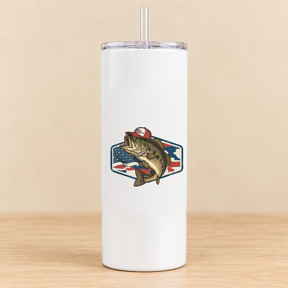Patriotic Bass — 20 oz Skinny Tumbler