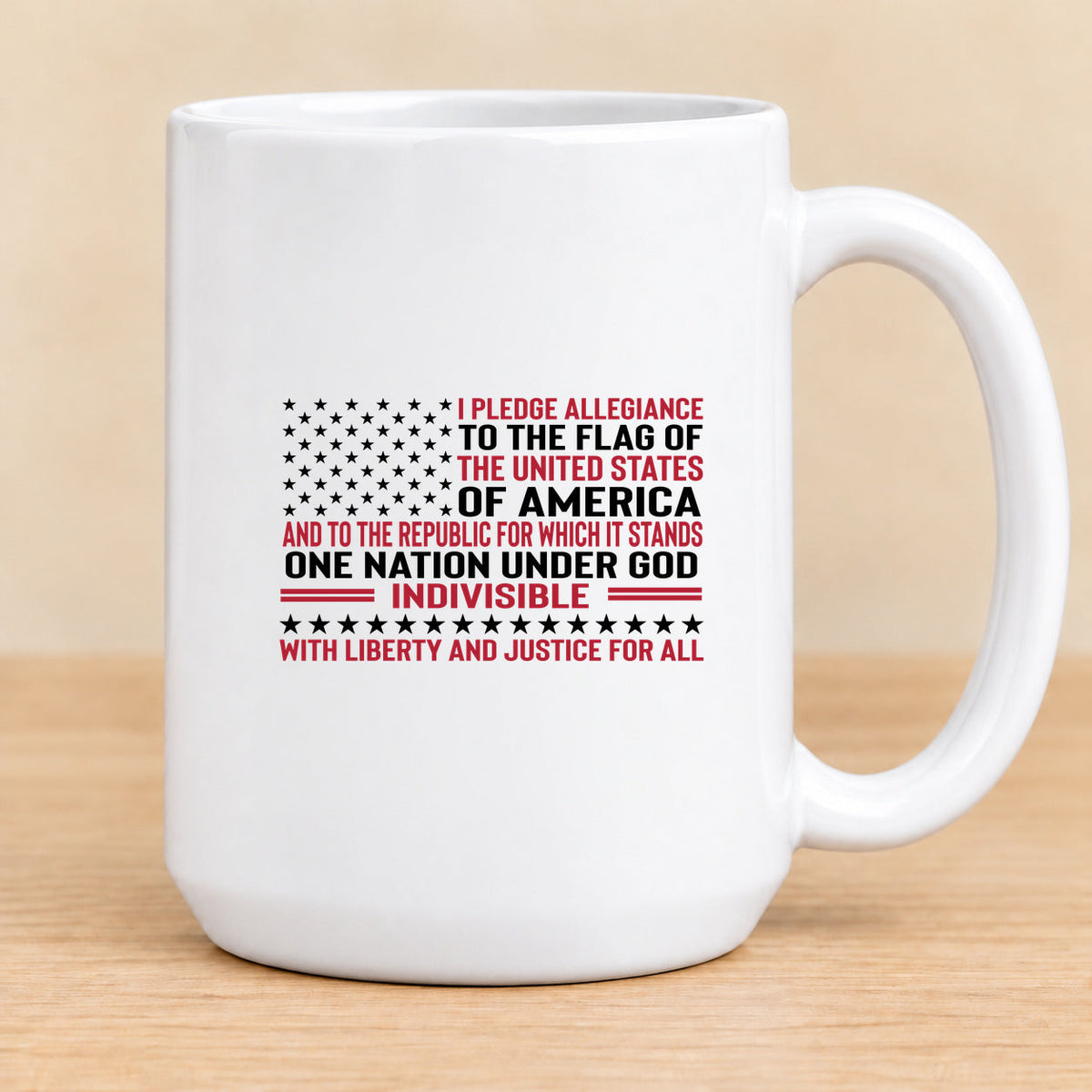 Pledge of Allegiance — 15 oz Ceramic Mug