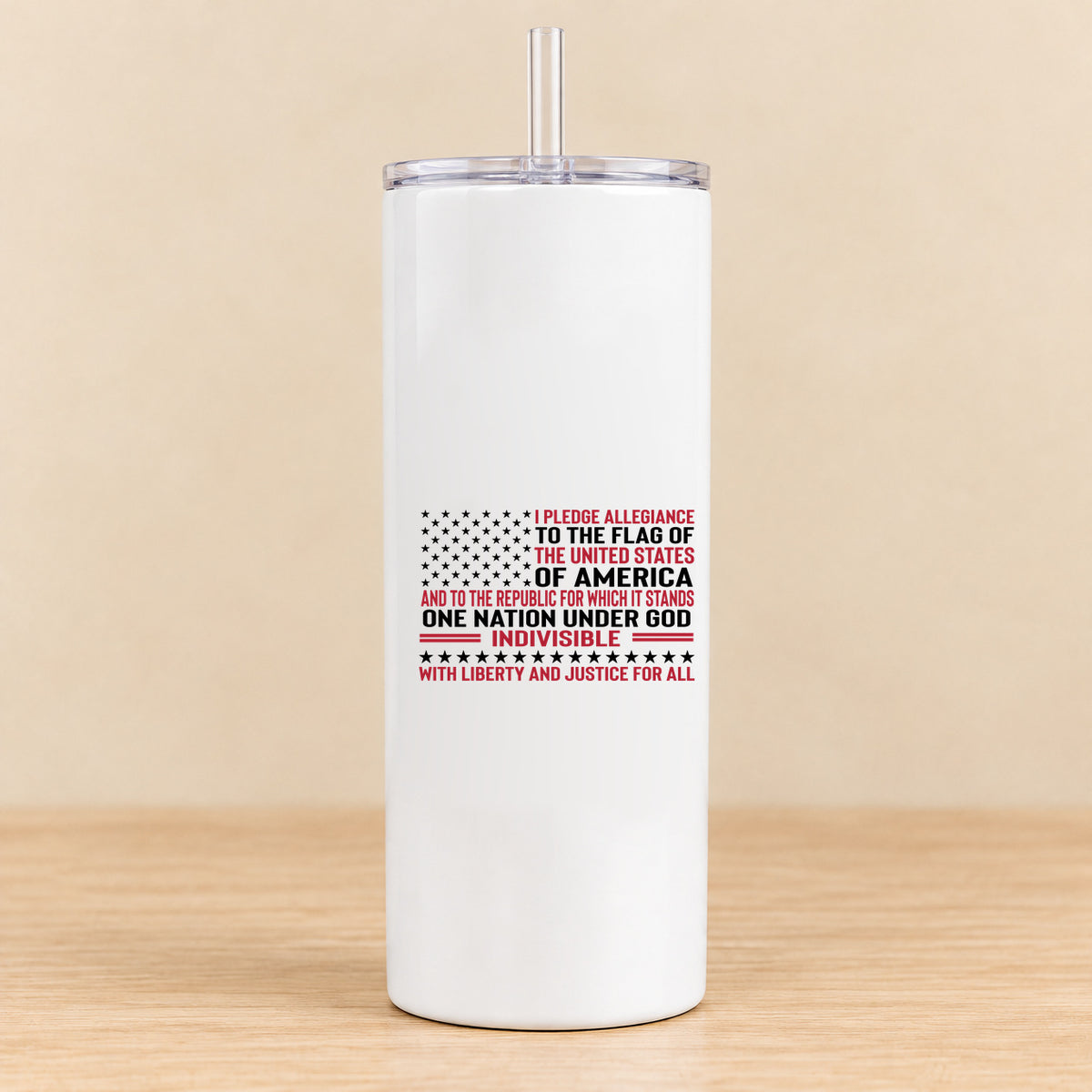 Pledge of Allegiance — 20 oz Skinny Tumbler