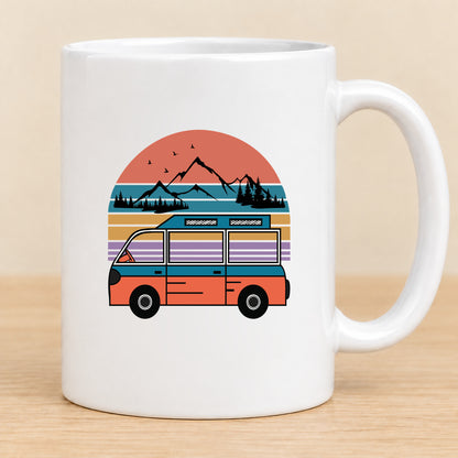 Retro Adventure Van — 11 oz Ceramic Mug