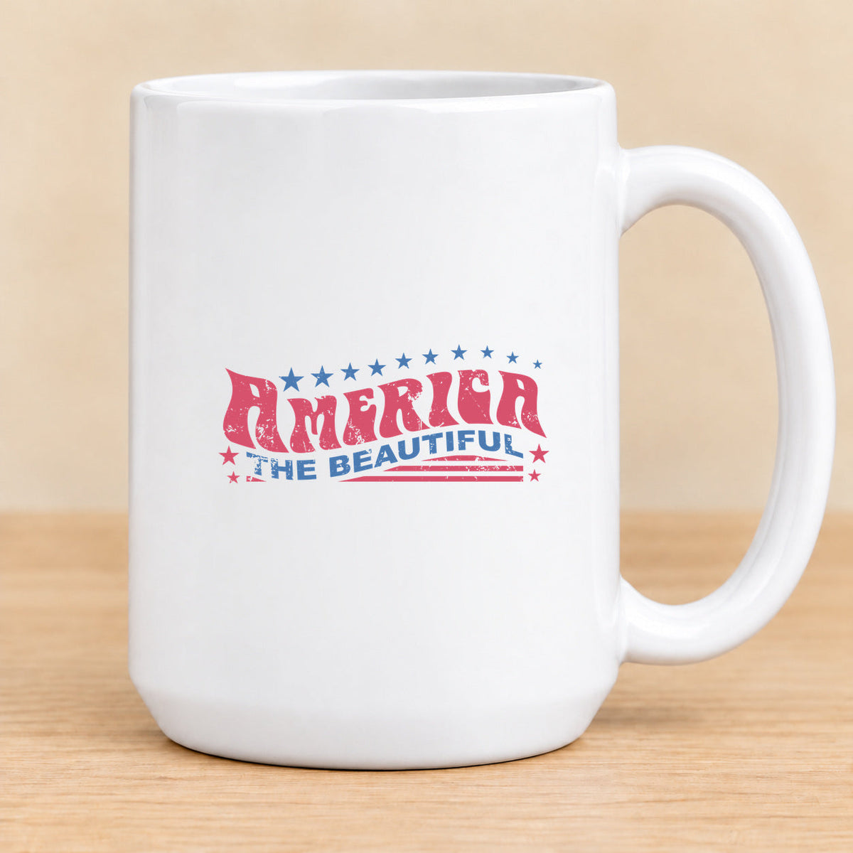 Retro America the Beautiful — 15 oz Ceramic Mug