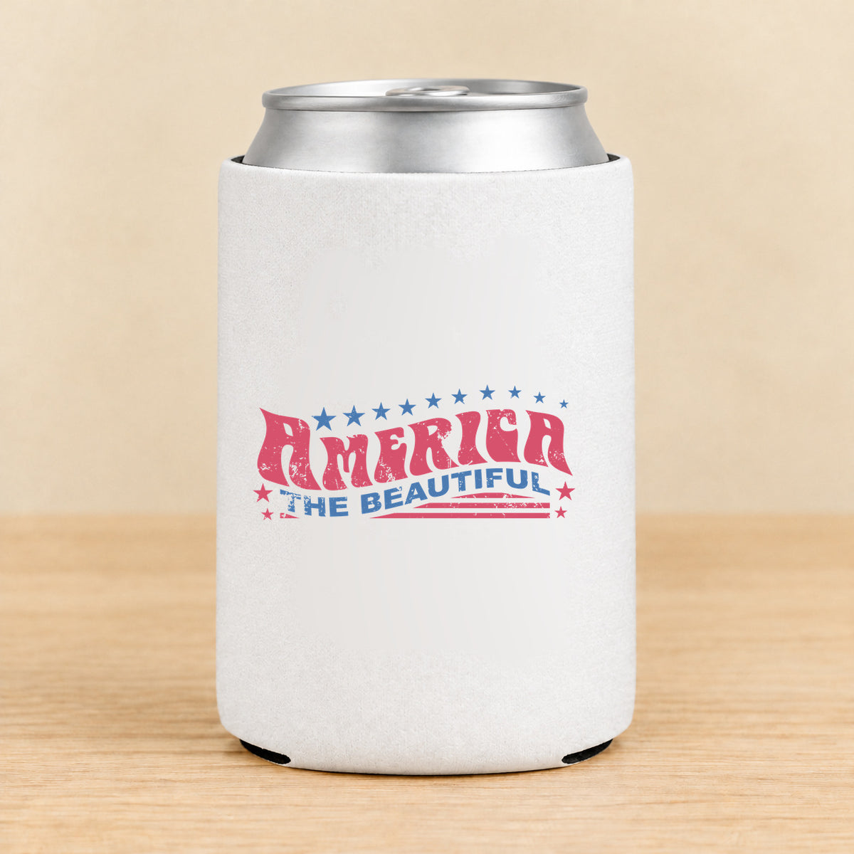 Retro America the Beautiful — Regular Can Koozie