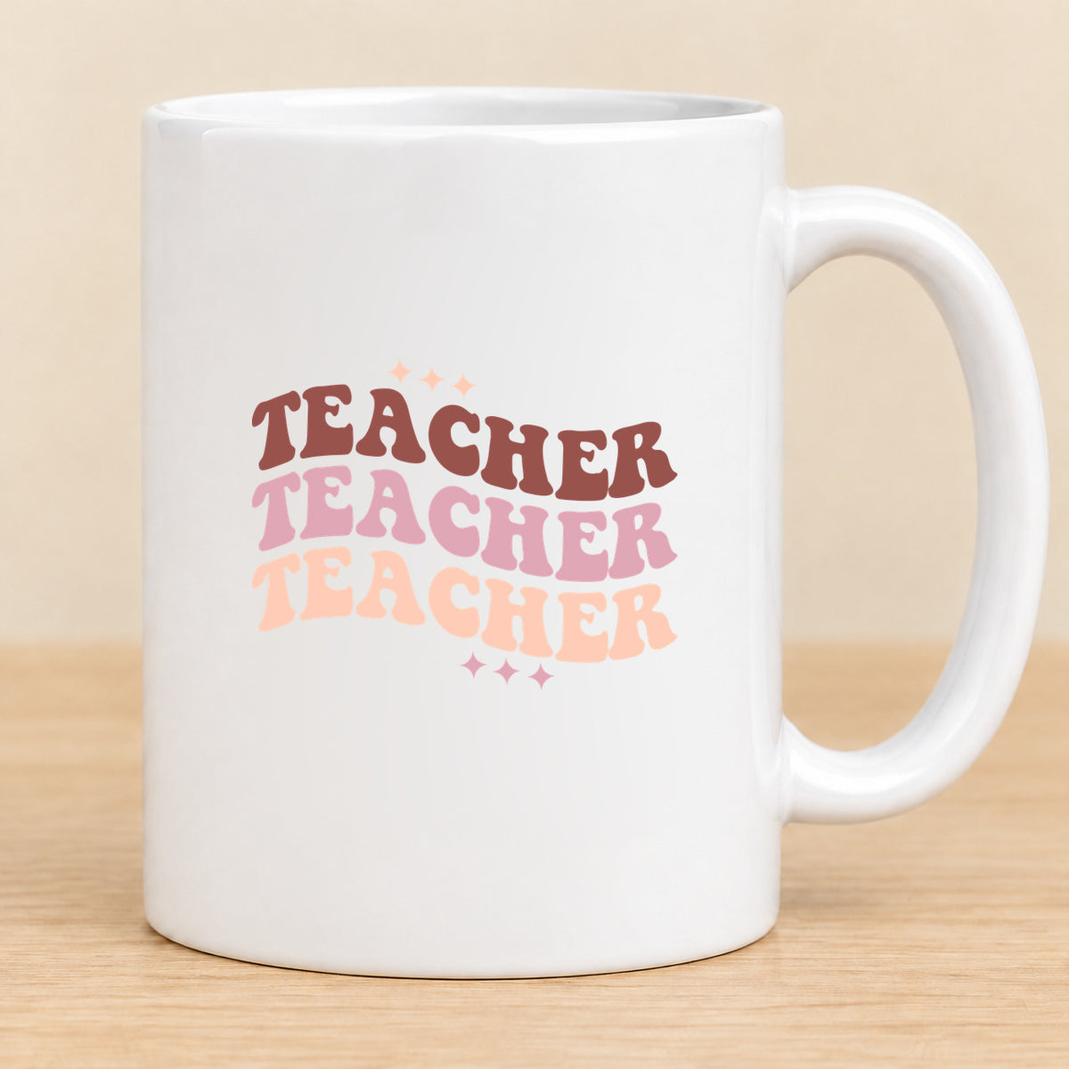 Retro Teacher Repeat — 11 oz Ceramic Mug