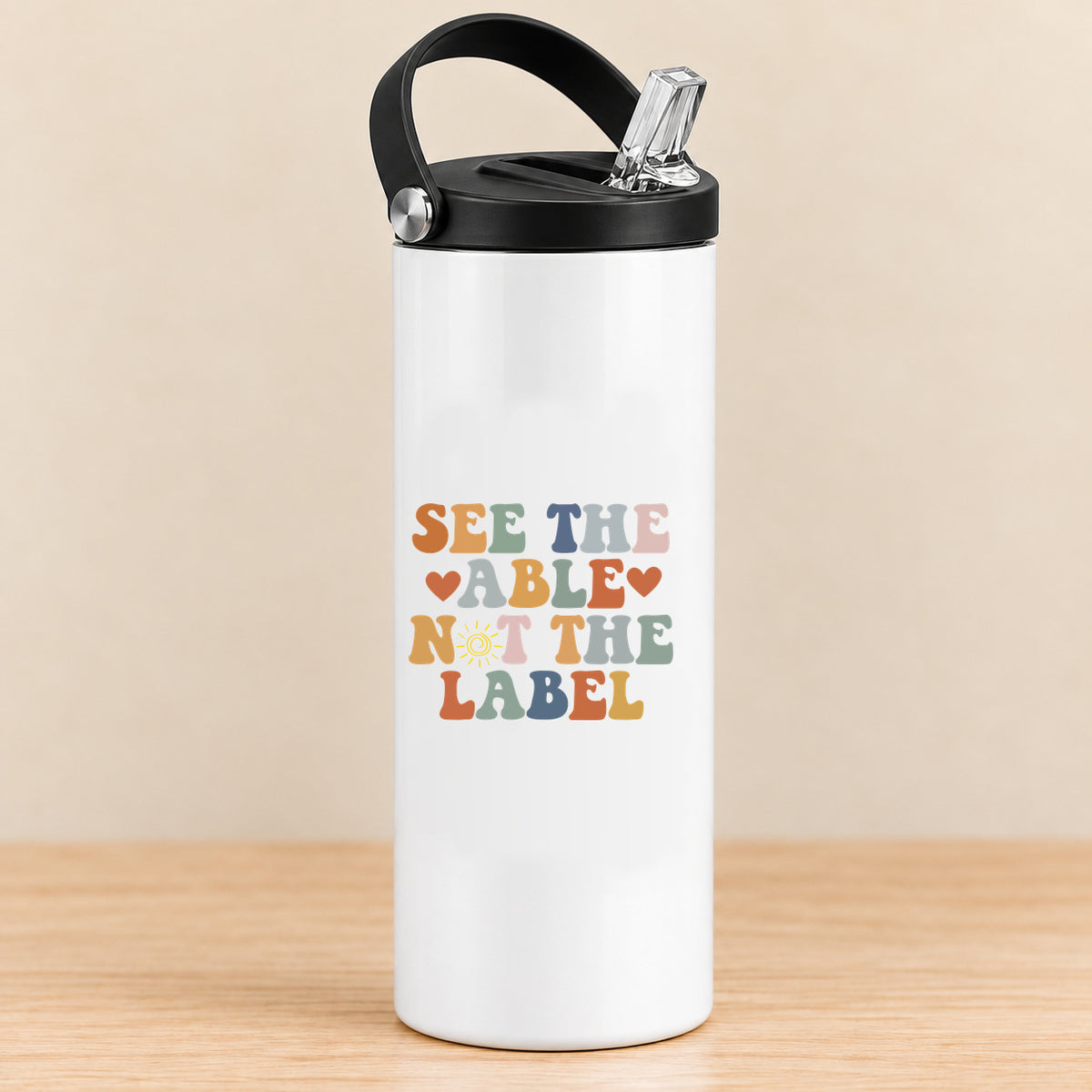 See the Able Not the Label — 20 oz Sports Bottle