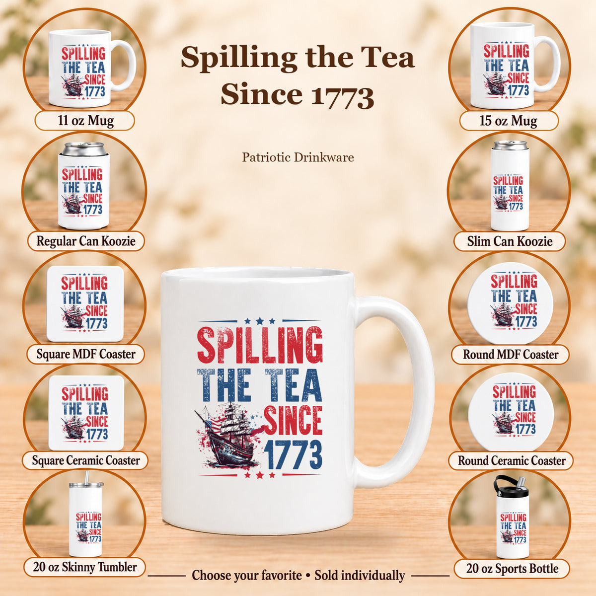 Spilling the Tea Since 1773 — All 10 drinkware options
