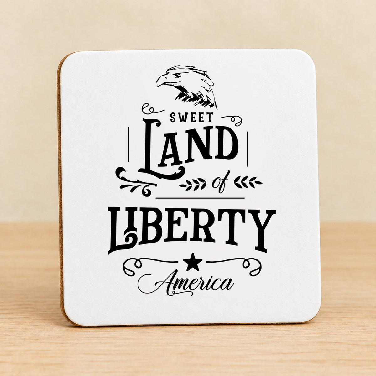 Sweet Land of Liberty — Square MDF Coaster