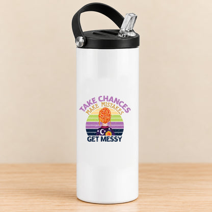 Take Chances Make Mistakes Get Messy Retro — 20 oz Sports Bottle