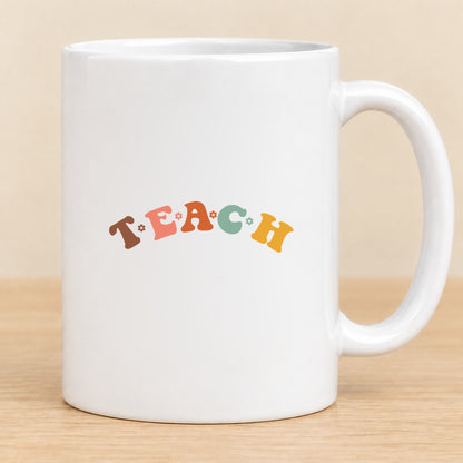 Teach Retro Teacher — 11 oz Ceramic Mug