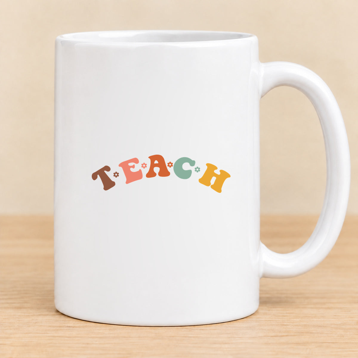 Teach Retro Teacher — 15 oz Ceramic Mug