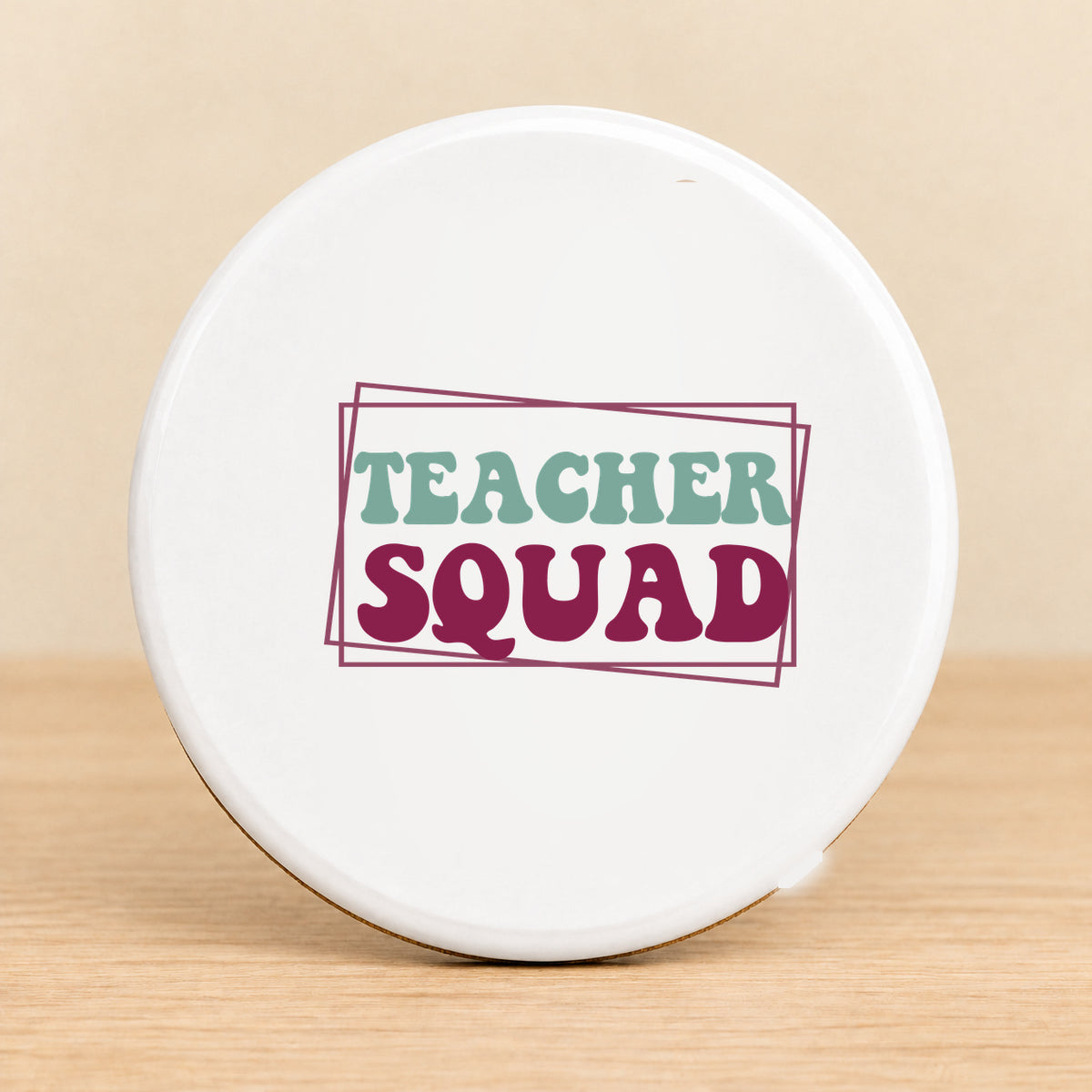 Teacher Squad — Round Ceramic Coaster