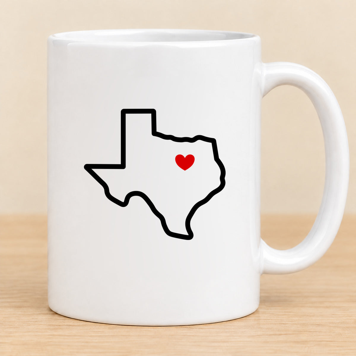 Texas Heart Dallas — 11 oz Ceramic Mug