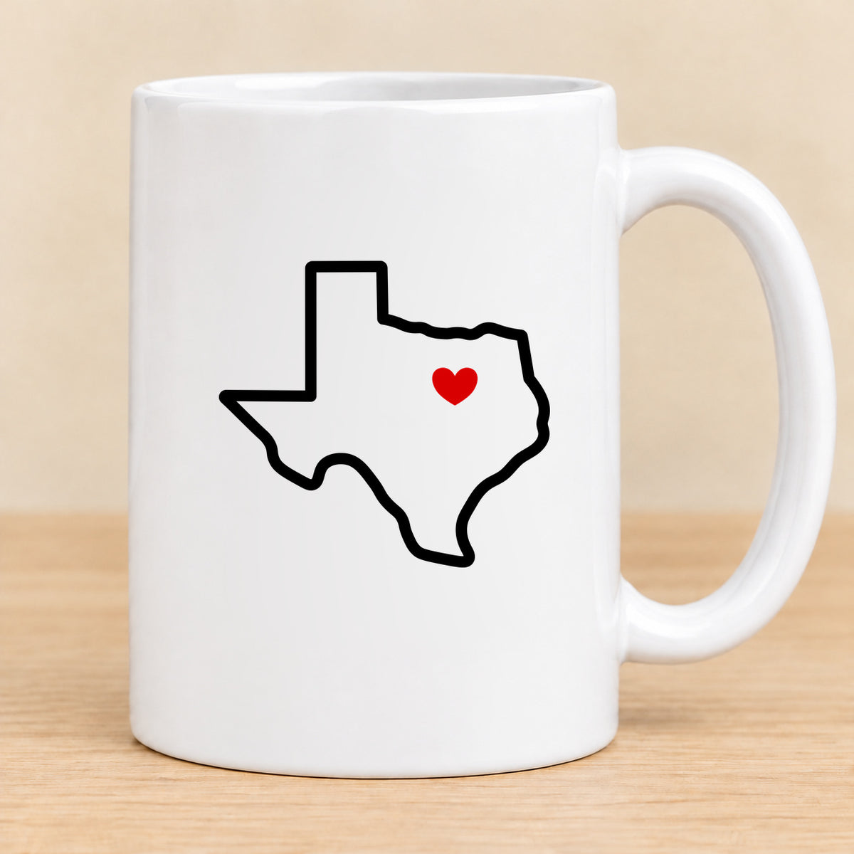 Texas Heart Dallas — 15 oz Ceramic Mug