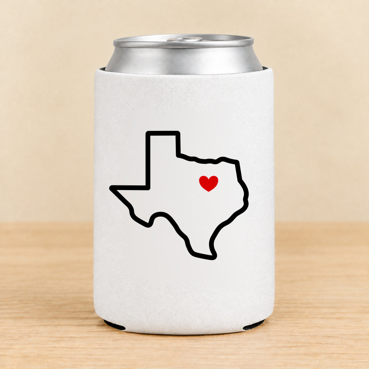 Texas Heart Dallas — Regular Can Koozie