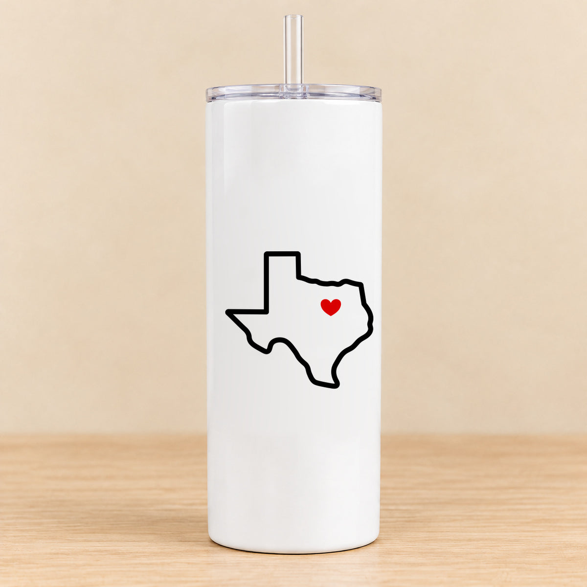 Texas Heart Dallas — 20 oz Skinny Tumbler