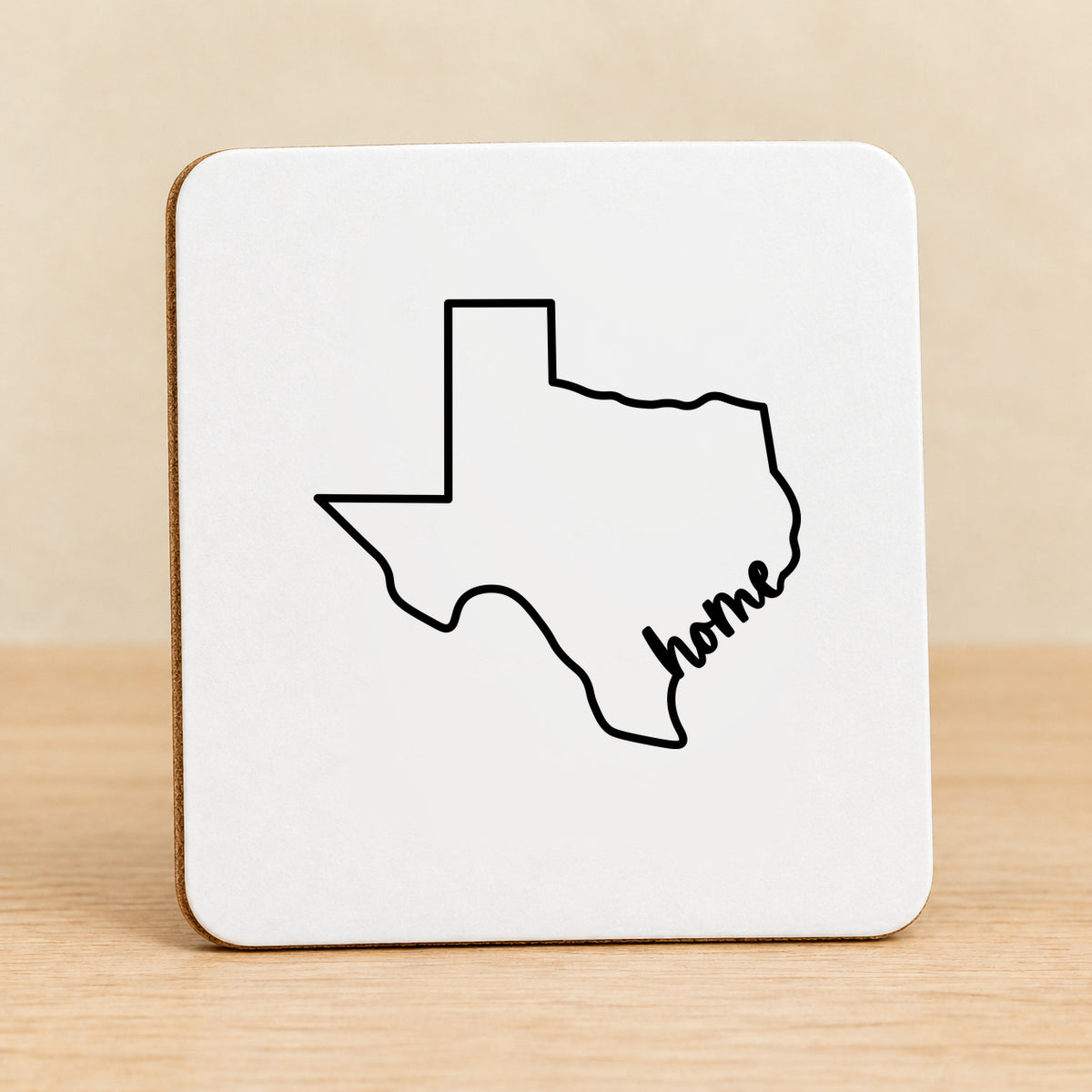 Texas Home — Square MDF Coaster