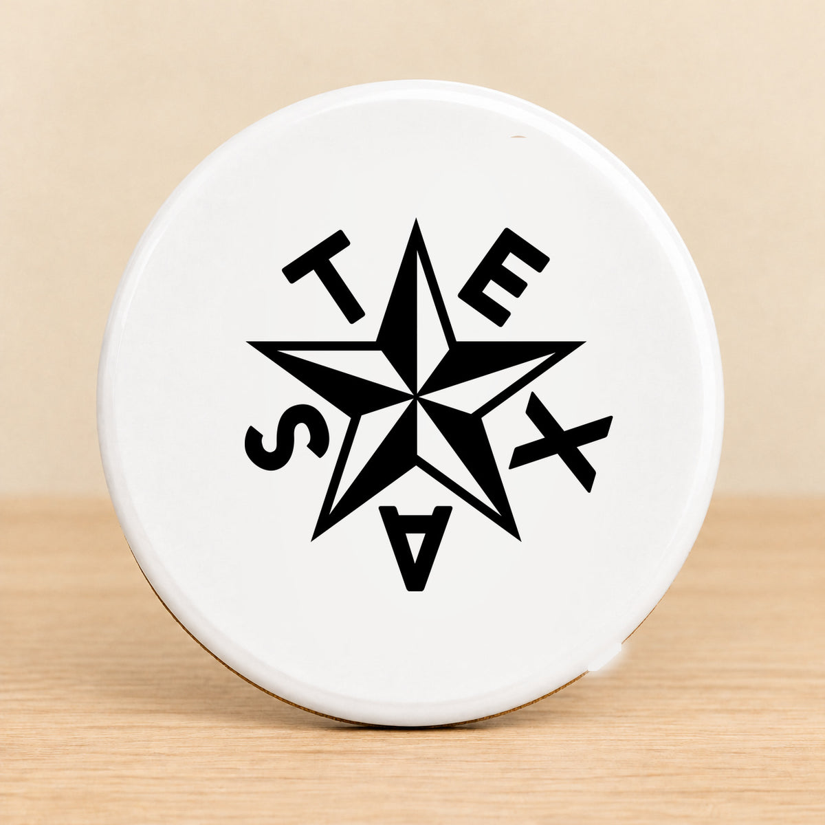 Texas Star — Round Ceramic Coaster