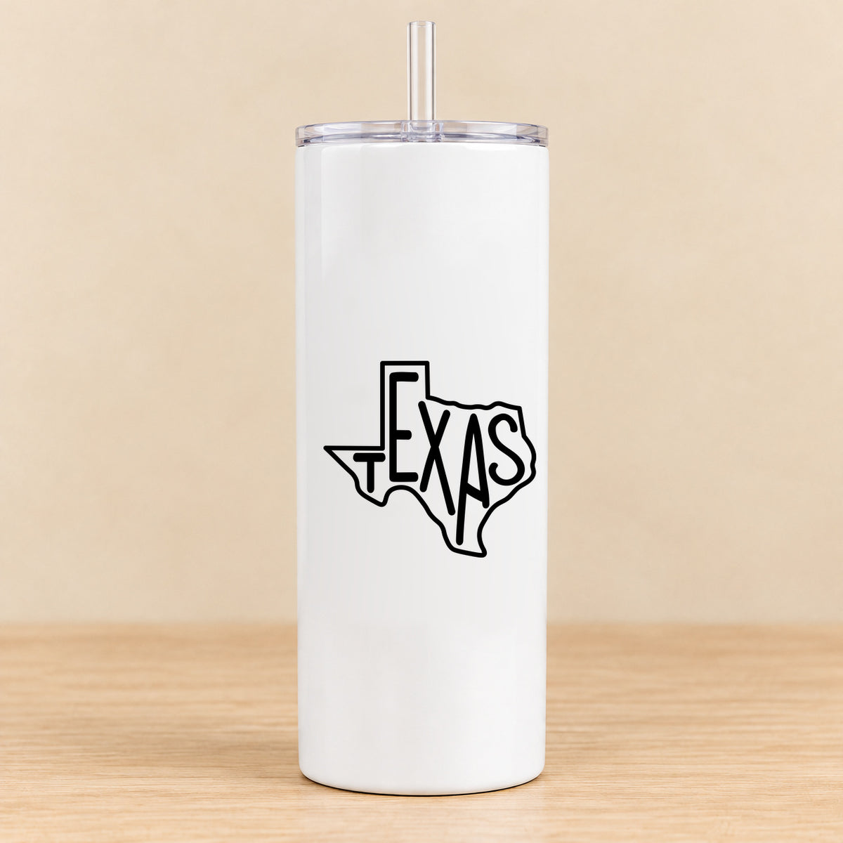 Texas State Outline — 20 oz Skinny Tumbler