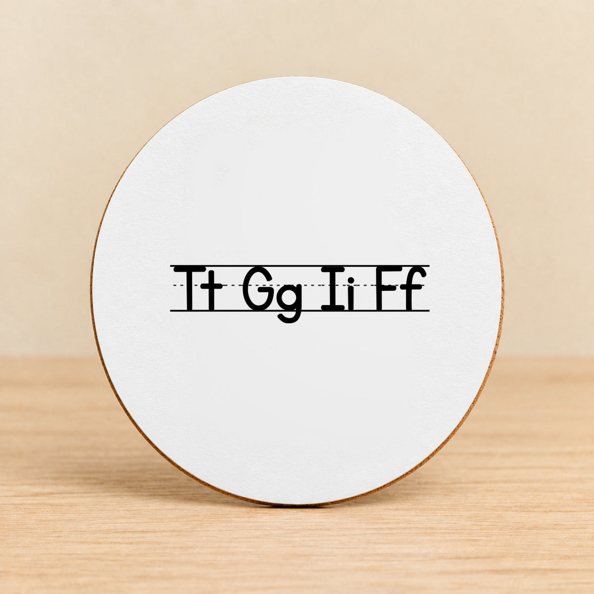 TGIF Teacher — Round MDF Coaster