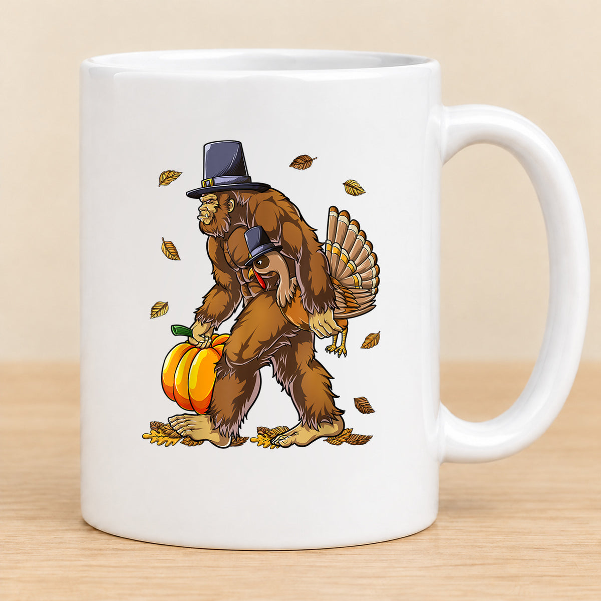 Thanksgiving Bigfoot — 11 oz Ceramic Mug