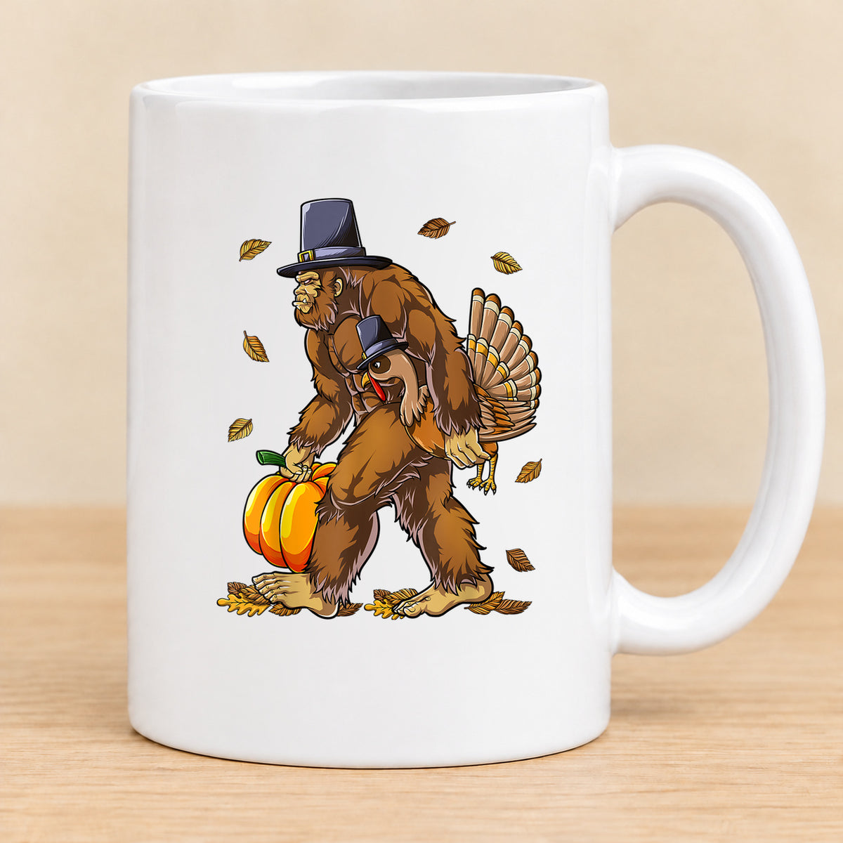 Thanksgiving Bigfoot — 15 oz Ceramic Mug