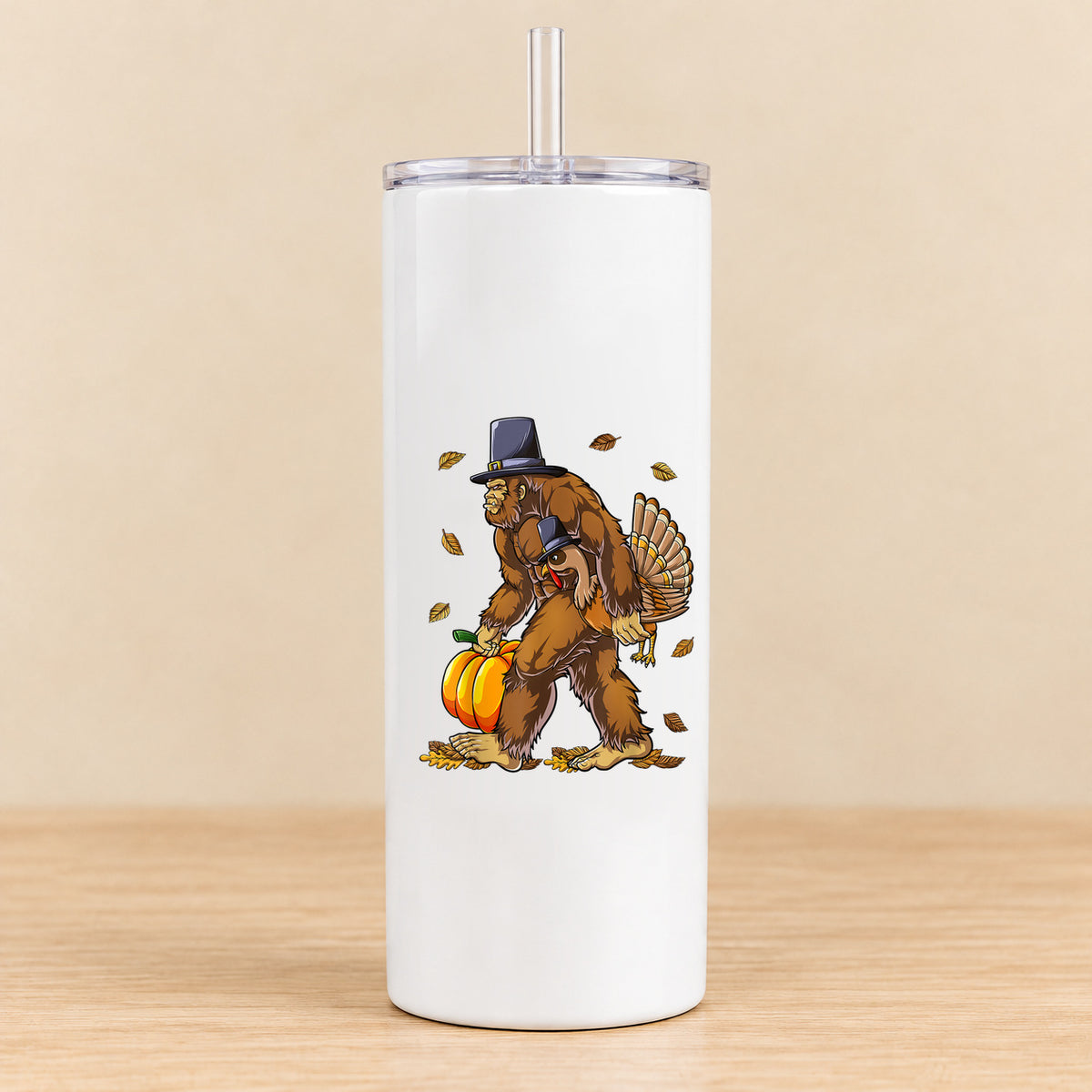 Thanksgiving Bigfoot — 20 oz Skinny Tumbler