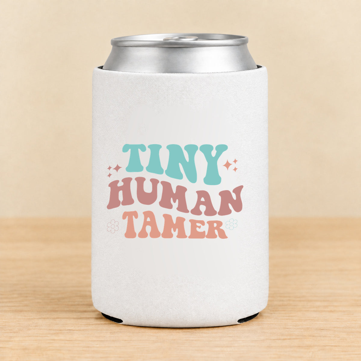Tiny Human Tamer — Regular Can Koozie