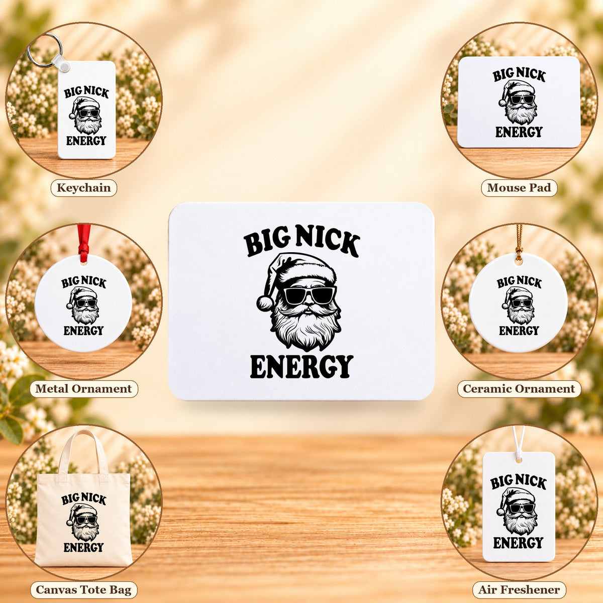 Big Nick Energy - all six accessory options, Rectangular Mouse Pad featured