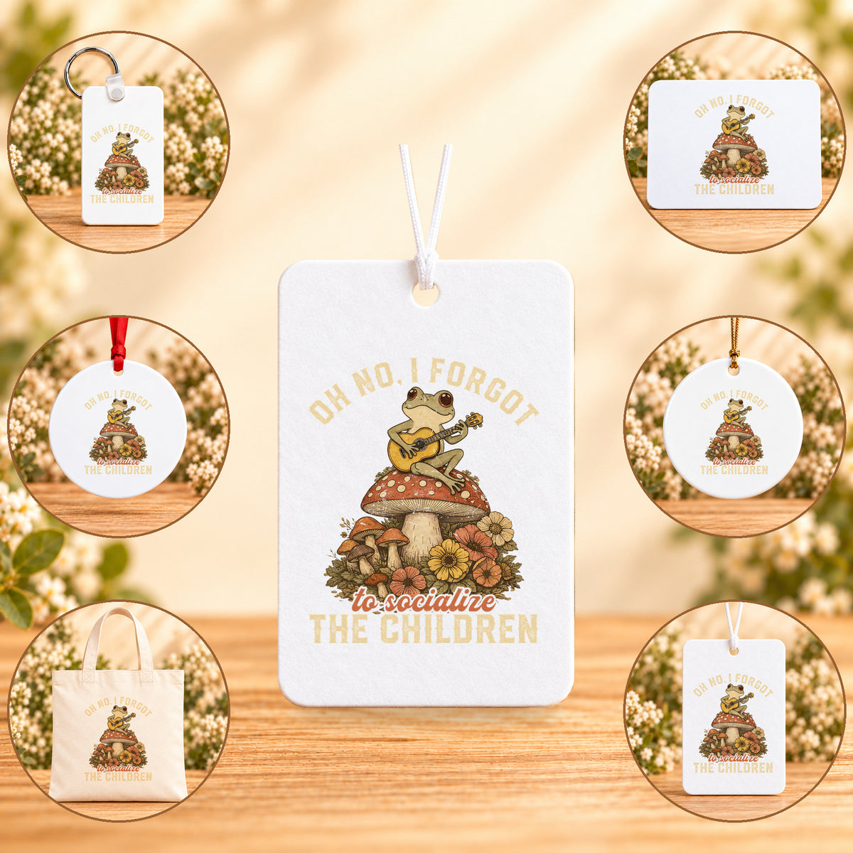 Oh No, I Forgot to Socialize the Children - all six accessory options, Rectangle Air Freshener — No Scent featured