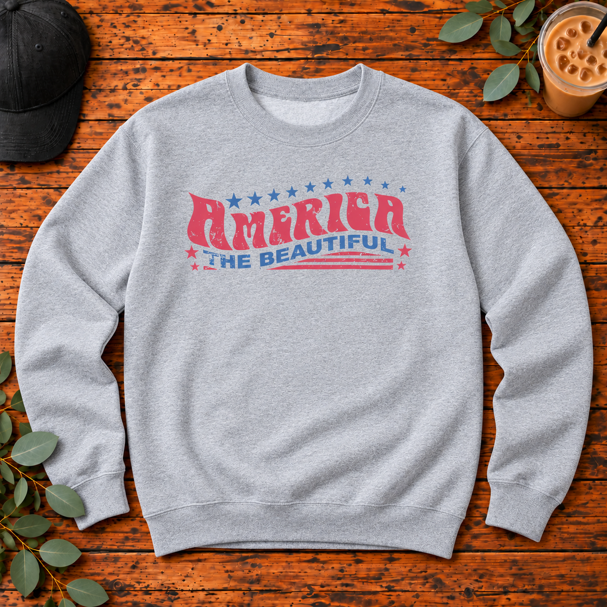 Retro America the Beautiful | T-Shirt, Long Sleeve, Crewneck & Hoodie