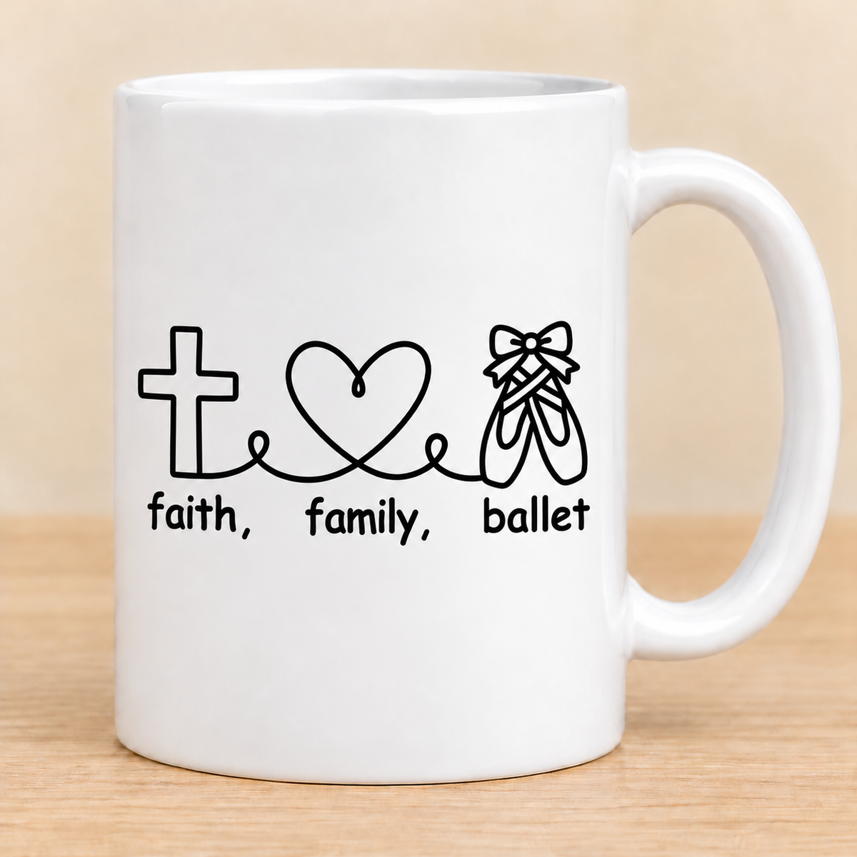Faith Family Ballet — 11 oz Ceramic Mug