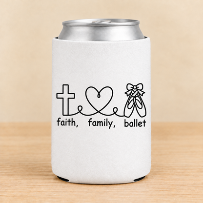 Faith Family Ballet — Regular Can Koozie