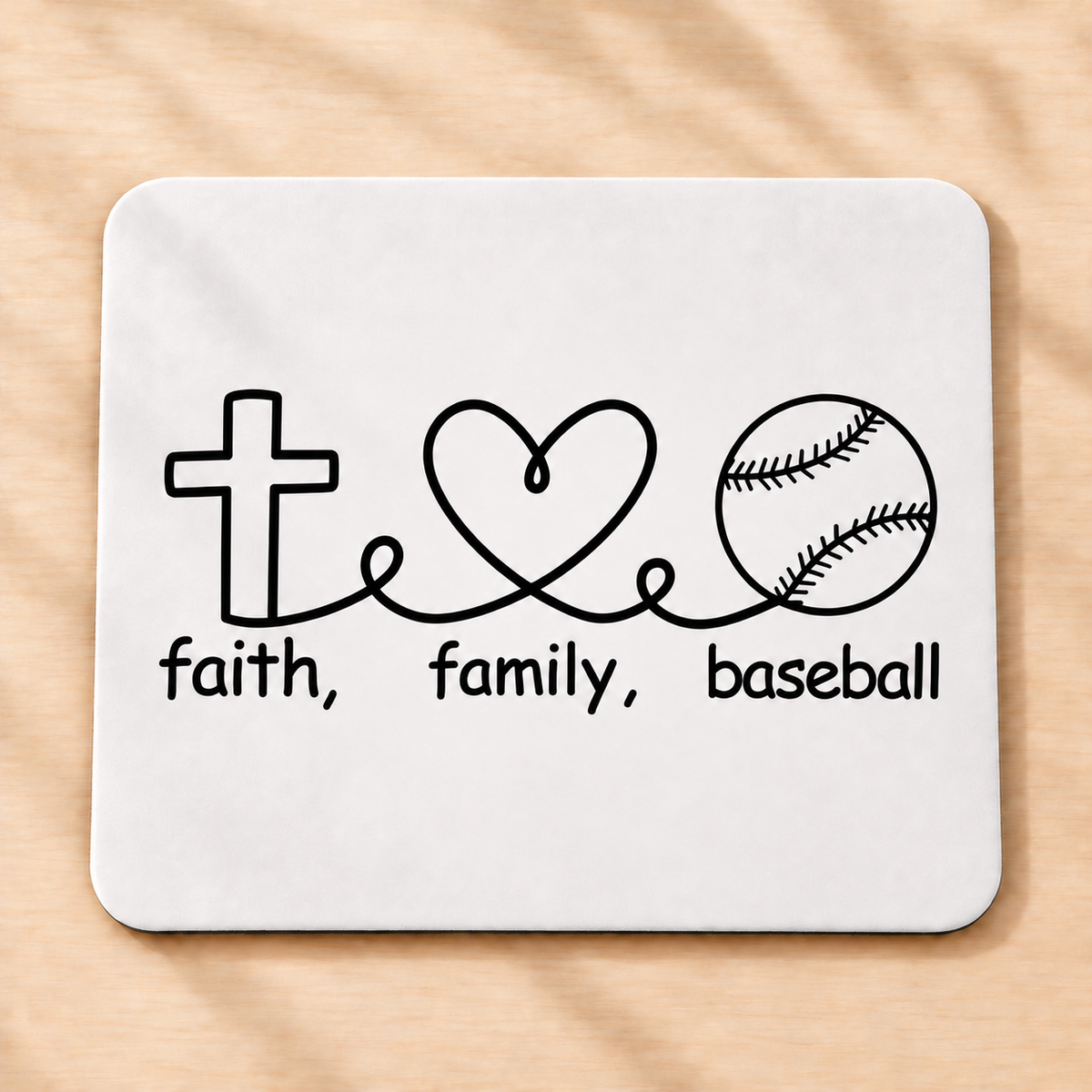 Faith Family Baseball — Rectangular Mouse Pad
