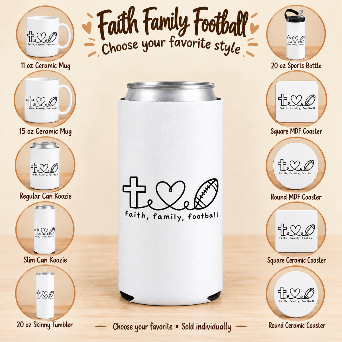 Faith Family Football — All available styles