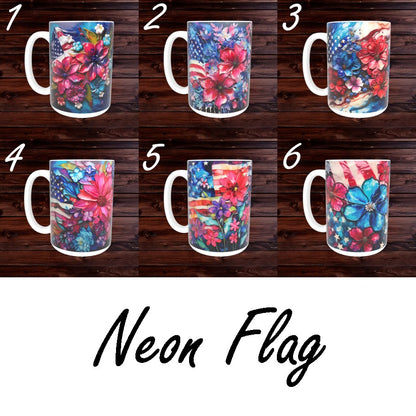 Neon Flag Mugs