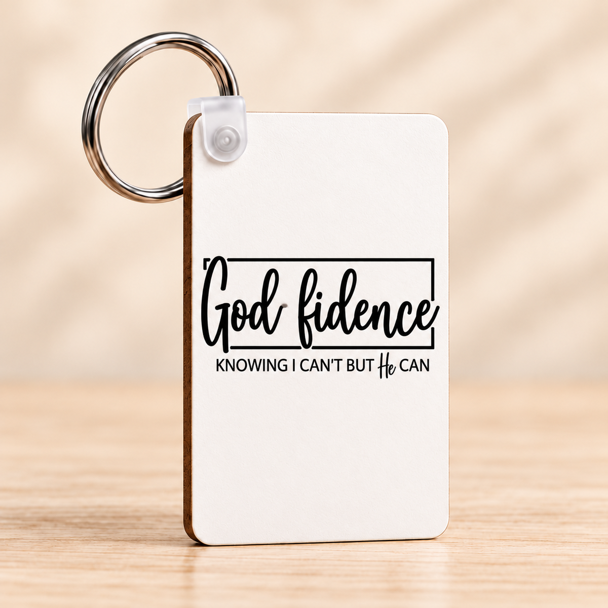 Godfidence — Rectangle Keychain