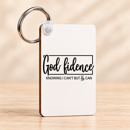 Godfidence — Rectangle Keychain