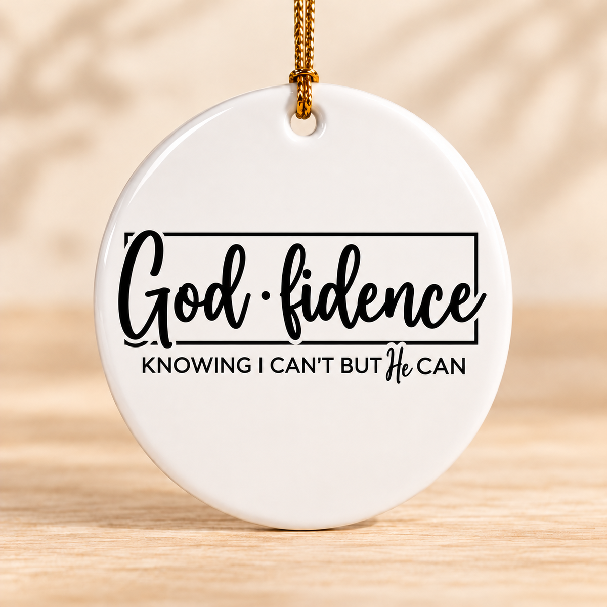 Godfidence — Round Ceramic Ornament