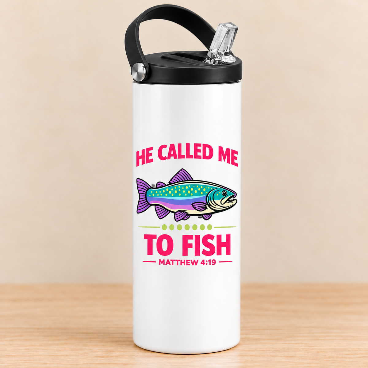 He Called Me to Fish — 20 oz Sports Bottle