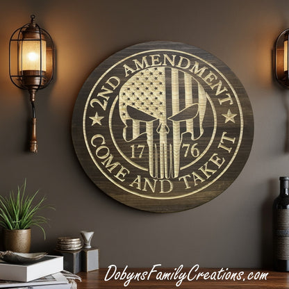 2nd Amendment Come And Take It Wood Sign - Patriotic Wall Decor