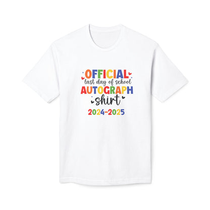 Last Day of School Autograph Cotton Tee Shirt