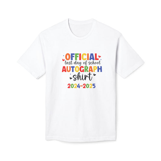 Last Day of School Autograph Cotton Tee Shirt
