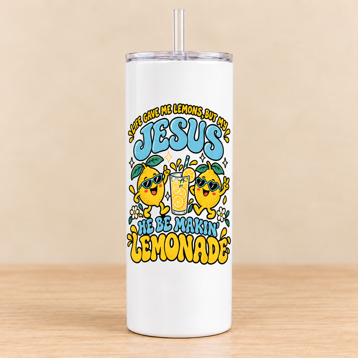 Jesus Makes Lemonade — 20 oz Skinny Tumbler