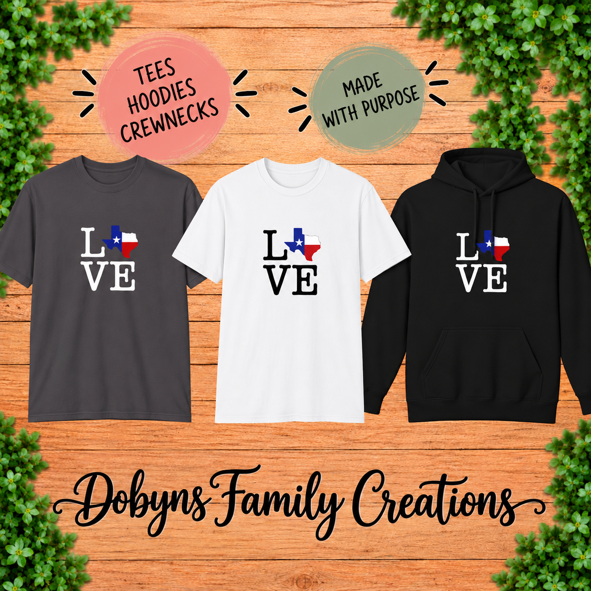 Texas Love | Texas Flag Shirt, Crewneck & Hoodie